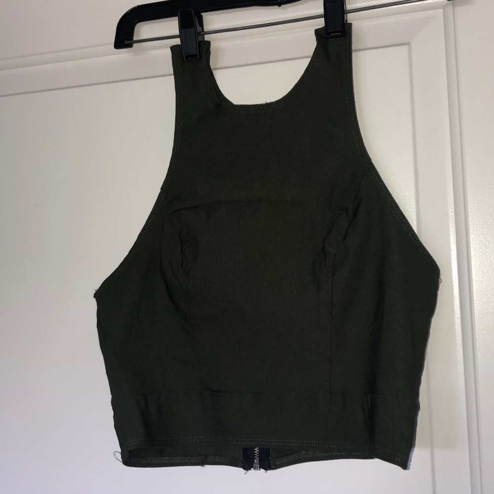 Charlotte Russe green crop top size L